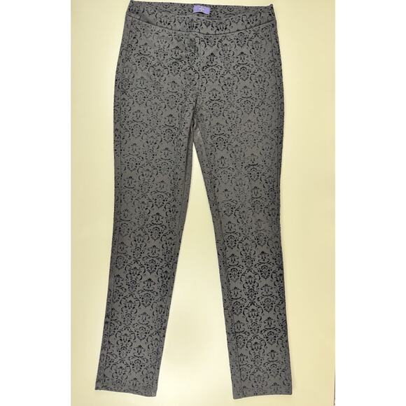 NYDJ Womens Velvet Burnout Legging Pull On Pants Fairy Grunge 6 Black Whimsigoth - Picture 5 of 13